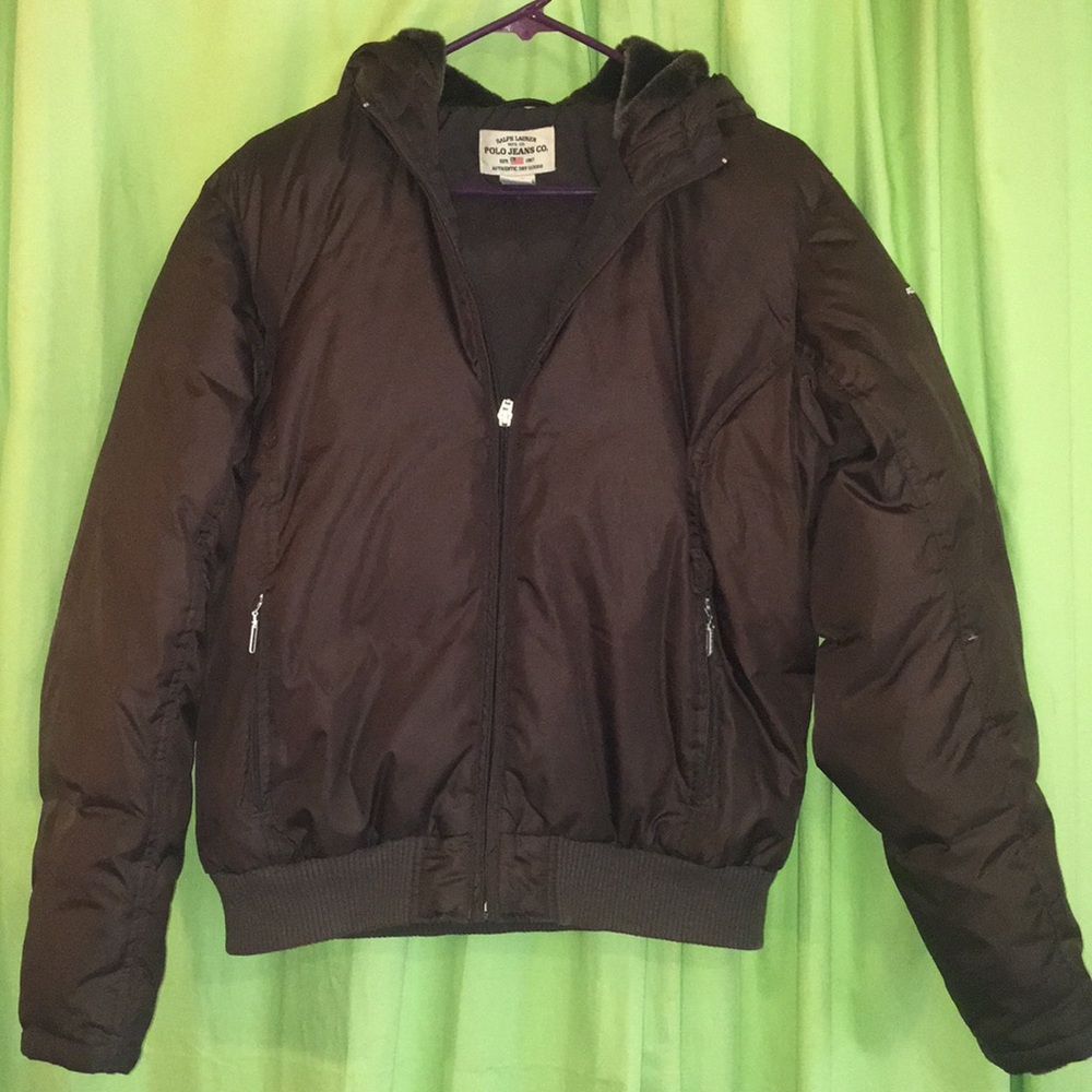 Polo Ralph Lauren Brown Down Puffy Jacket Large